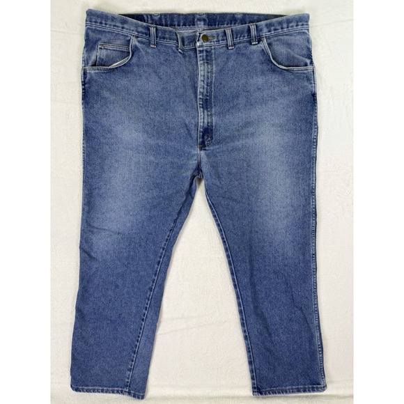 Wrangler Other - VTG Wrangler Jeans Mens 44x30* Blue Straight Relaxed Medium Wash Denim USA Made